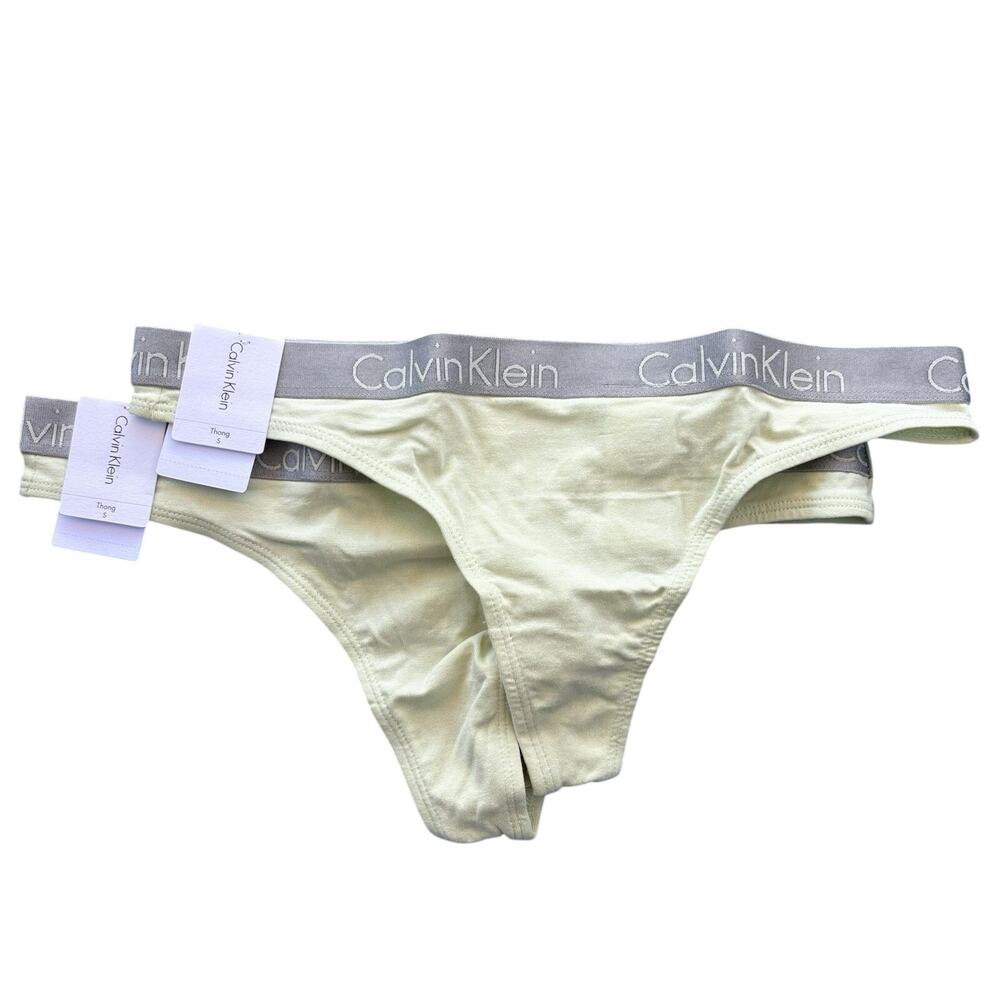 Calvin Klein Pack Of 2 Lime Green Thong Size Small NWT